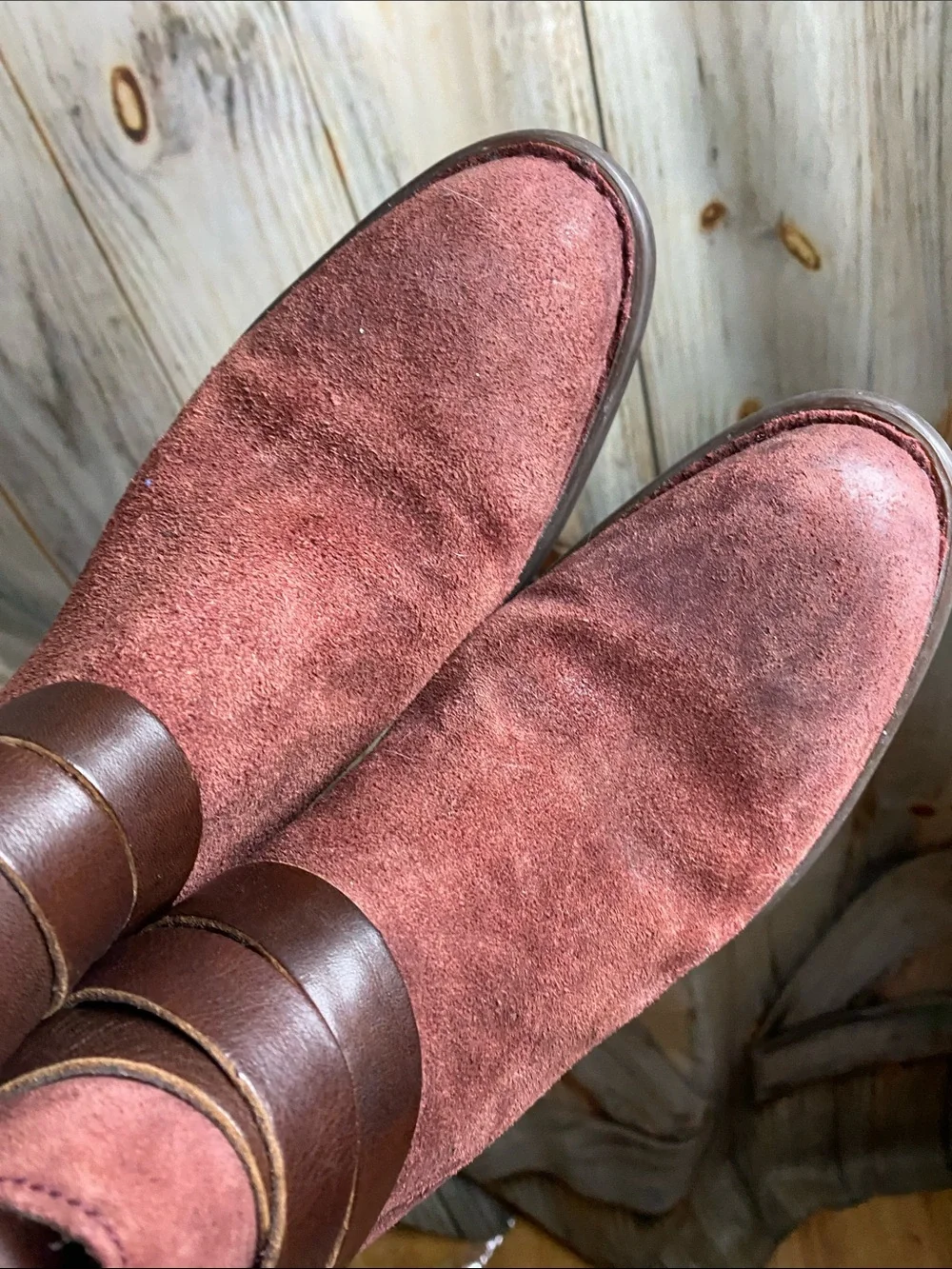 b.o.c. Payton Bootie In Dark Red Distressed